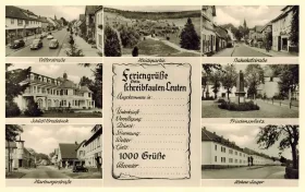 Postkarte mit Schriftfeld und 7 Fotos aus Bergen